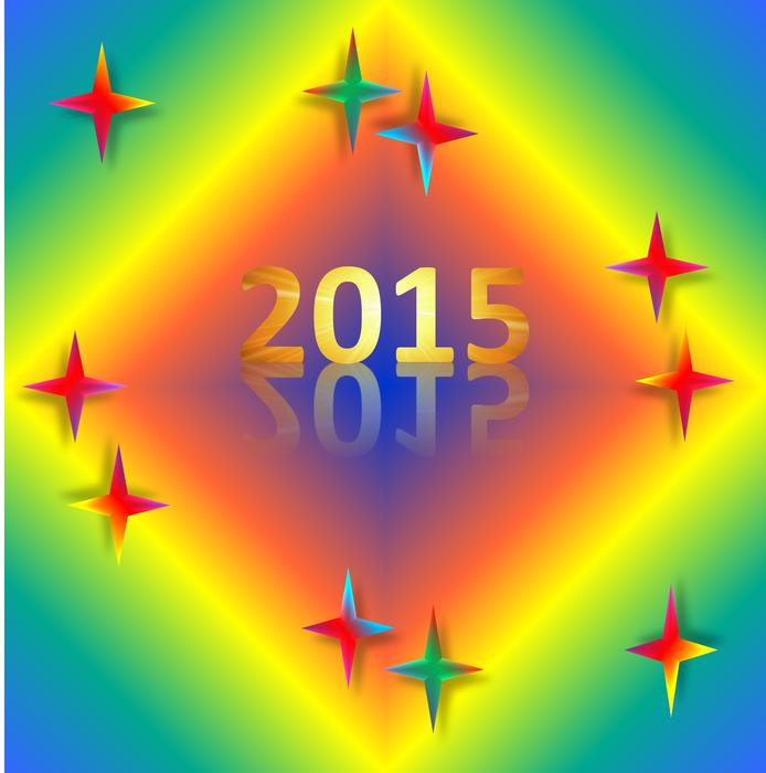 new year 2015 year gold stars
