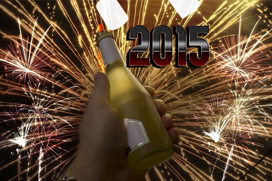 hand champagne turn of the year