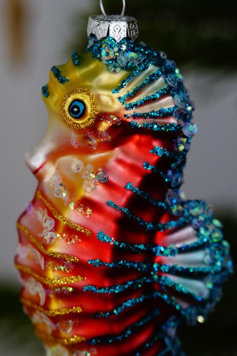 Kitsch Cheesy Seahorse decoration