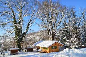 Winter Snow Hut