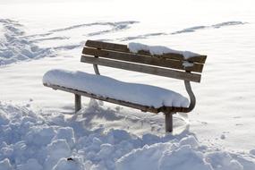 Winter Snow Bench