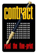 filler contract small print small