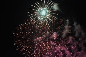 New YearS Eve colors Fireworks