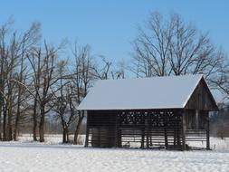 snow covered Barn at Winter