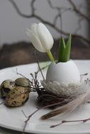 Tulip Egg Easter Decoration Quail