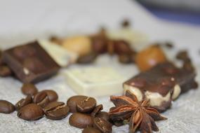 Coffee and sweet chocolate