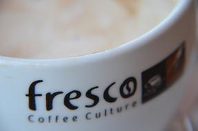macro shot of coffee foam