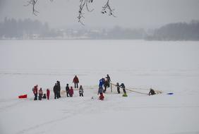 Arctic Sled Winter Lake