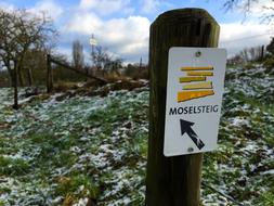 Sign Moselsteig Hiking