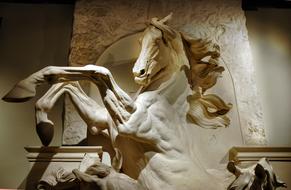 Horse Marble Chantilly statue