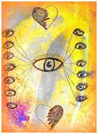 Eyes Heart abstract Art