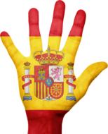 spain flag hand country national