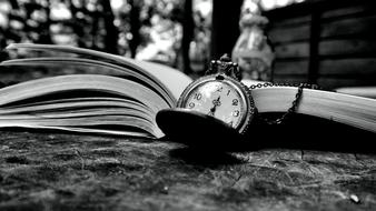 Pocket Watch Black And White