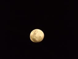 Moon light at Dark Black sky