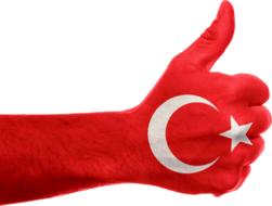 turkey flag hand national asia