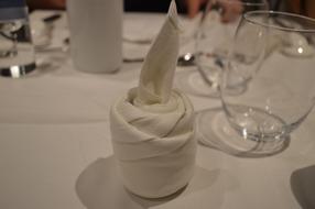 napkins with glasses