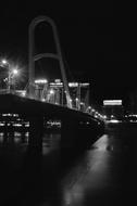 Black And White Bridge Night View