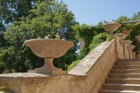 Flowers and Staircase in the garden