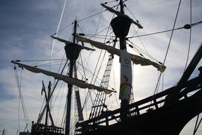Galleon Boat at sunlight