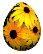 flowers painting on easter egg