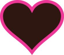 heart brown pink