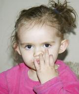 Bored Finger In Nose Face