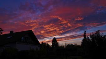 evening sky clouds landscape