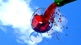 red wine wine 3d art blender
