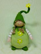 Green toy girl decoration