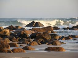 Mar Waves Rocks