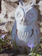 Porcelain owl statue Close Up