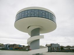 white rounded building