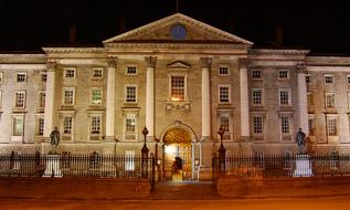 Trinity College Dublin At Night