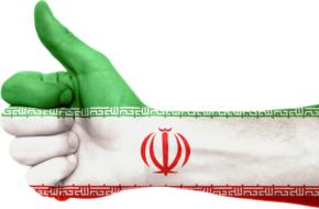 iran flag hand national pride