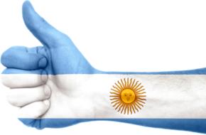 argentina flag hand thumbs up