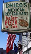 large pizza place sign
