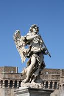 stone Statue of angel in Rome