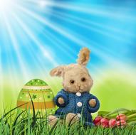 easter bunny egg at spring clipart