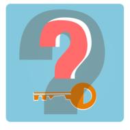 key security icon question mark