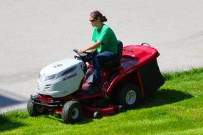 Rush Lawn Mower Driver in garden