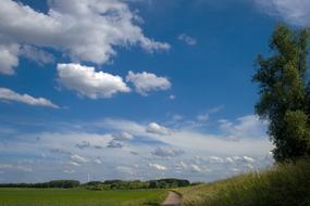 Clouds Meadow Field Summer