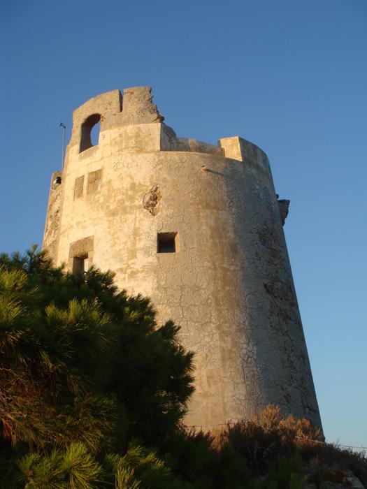 medieval castle tower in Sardinia