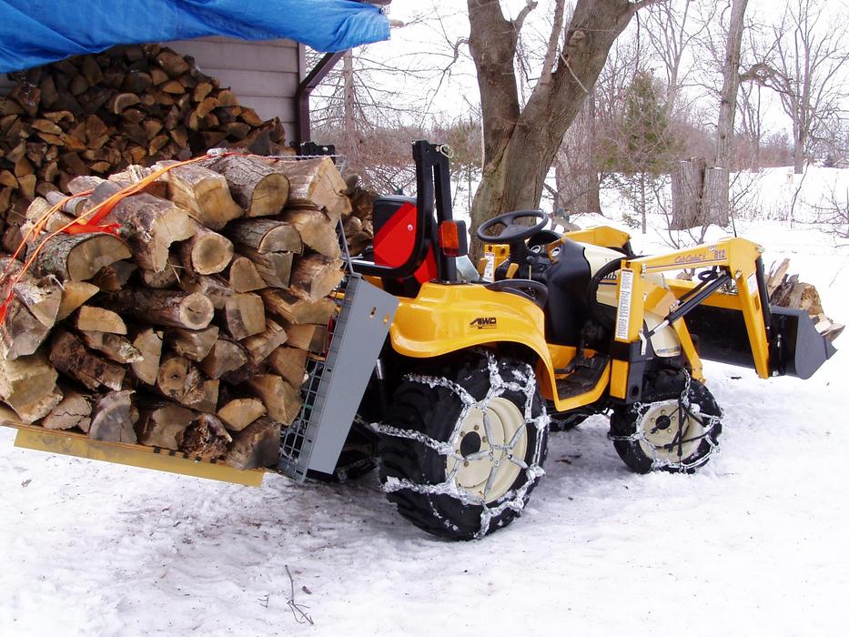 Firewood Tractor Hauling Wood