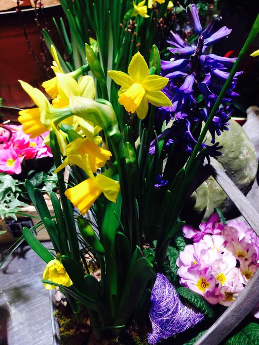 big bunch of flowers in a vase landscape