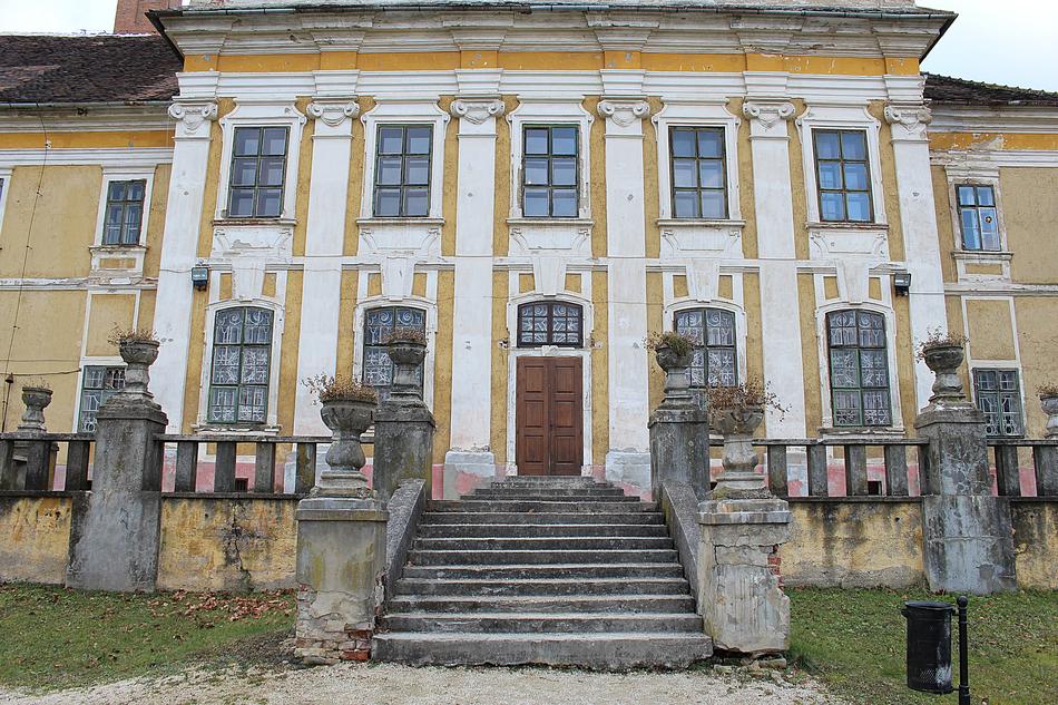 Old Castle facade in Hungary
