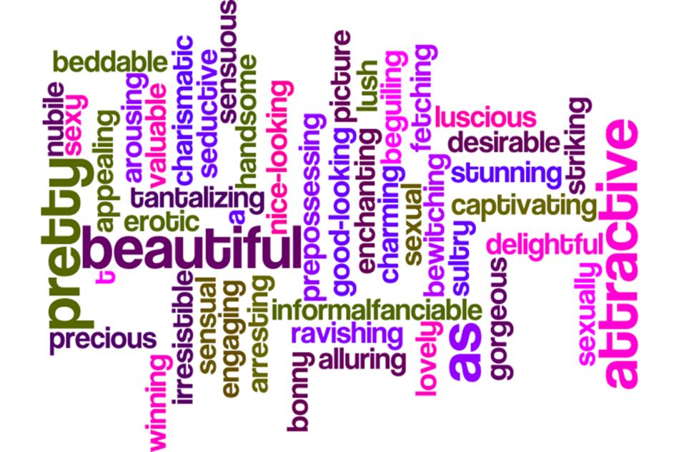 words attractive beautiful