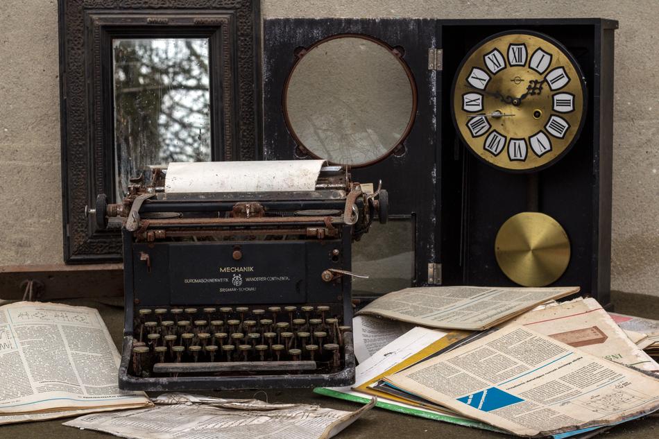 Still Life Typewriter Mirror Wall