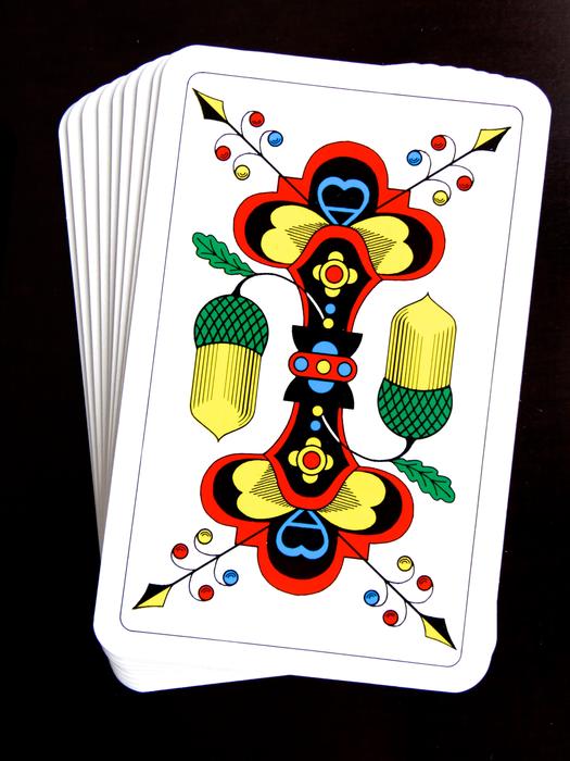 colorful pattern on playing cards