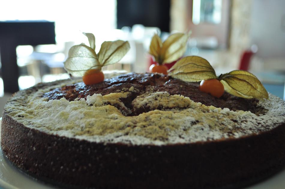 Sponge Cake close up on table