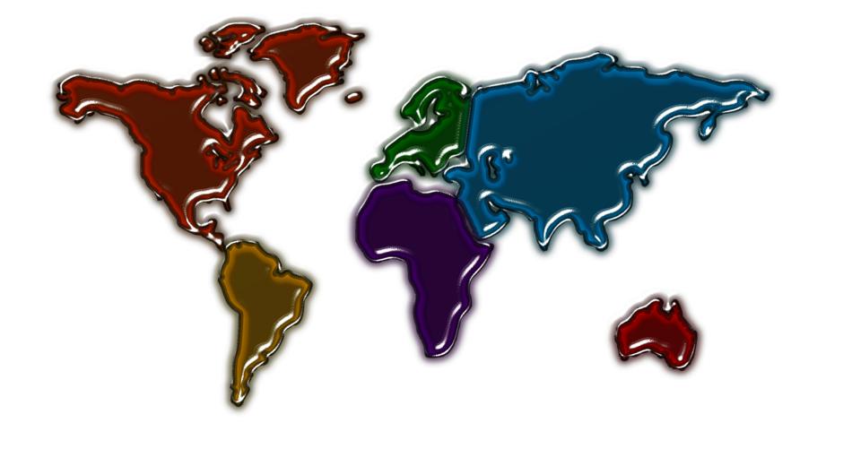 Continents of the earth made as a souvenir